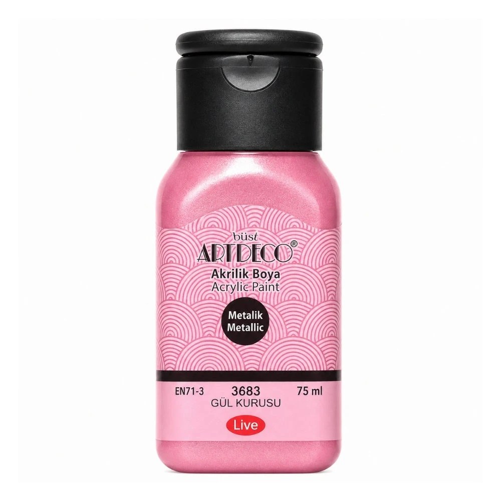 Artdeco Metalik Akrilik Boya 75 ml Gül Kurusu