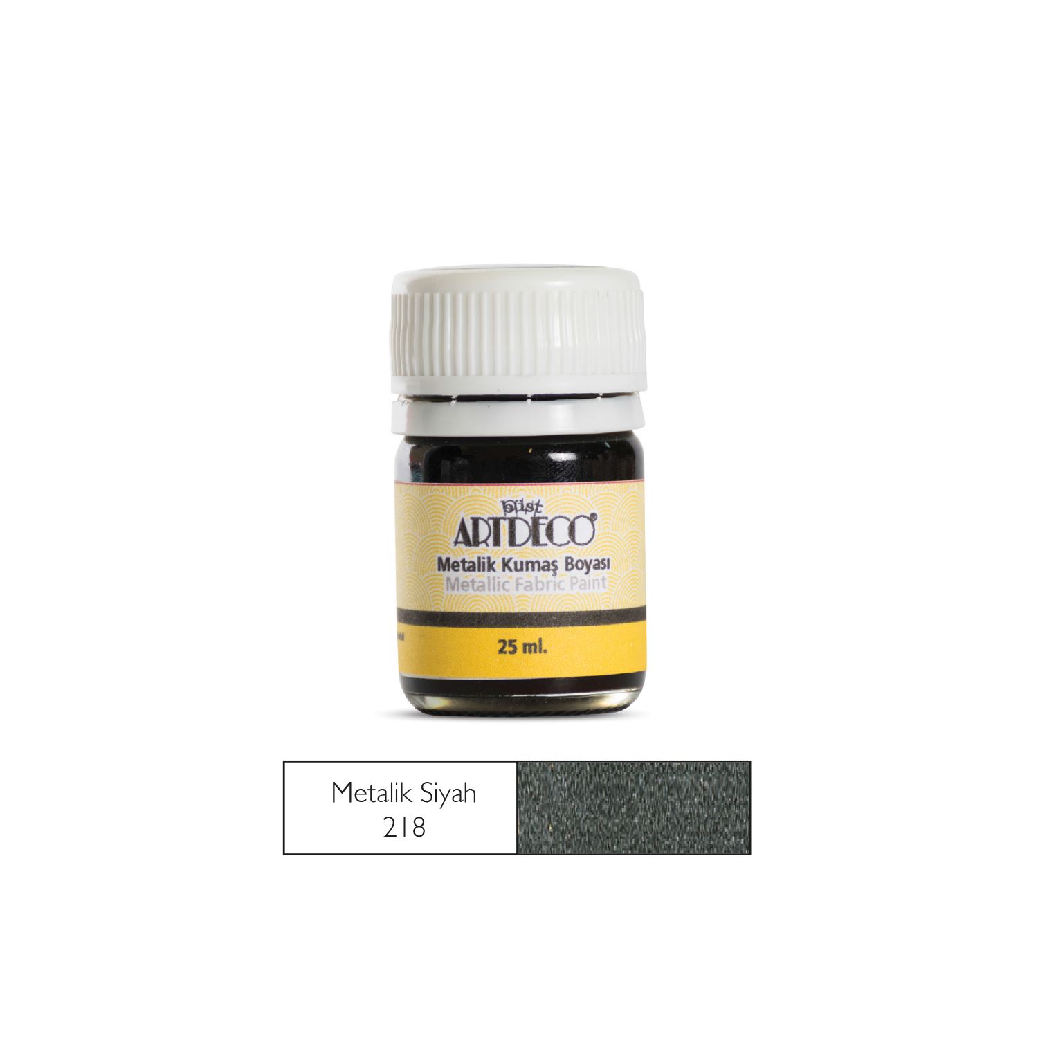Artdeco Metallic Fabric Paint 25 ml Black