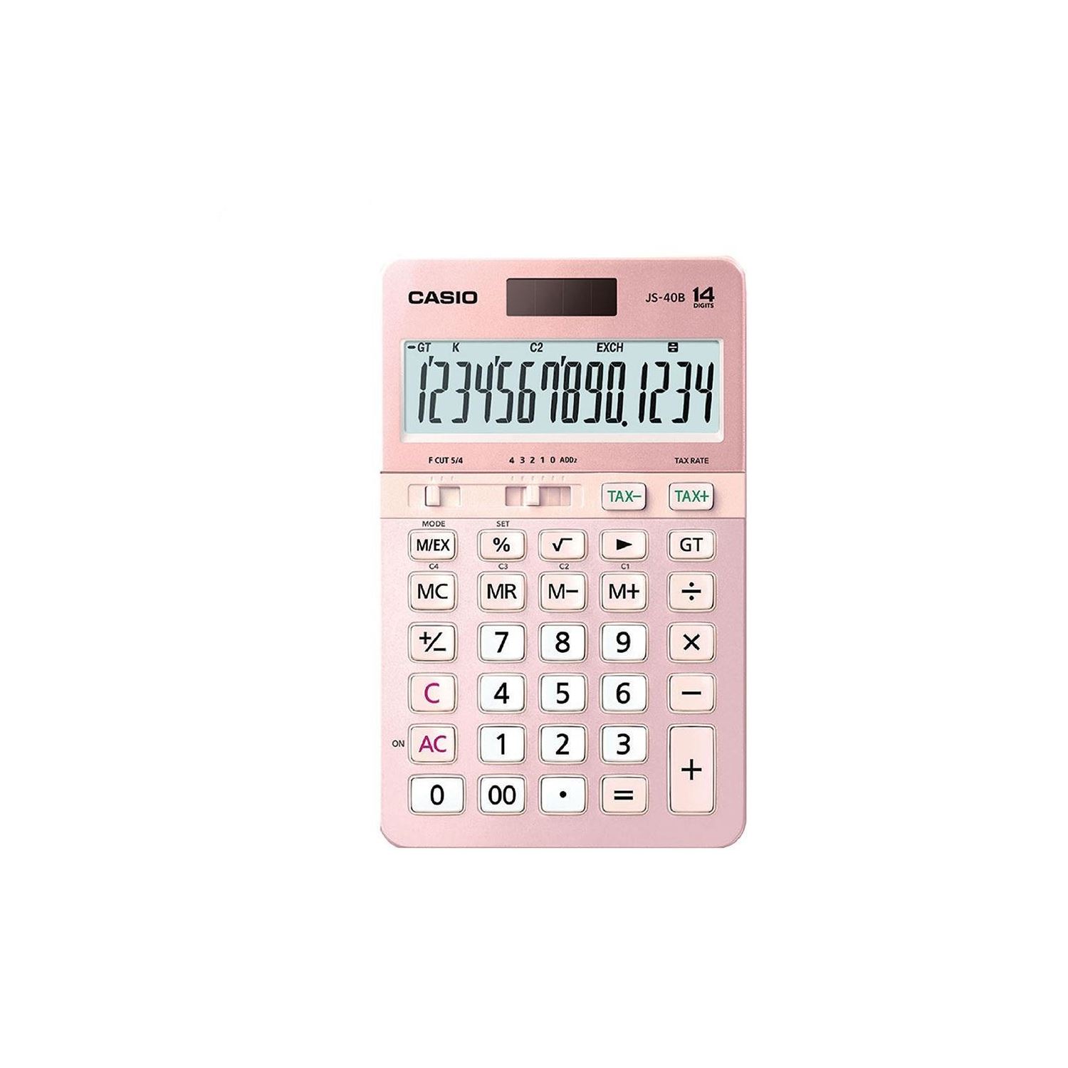 Casio JS-40B-PK 12 12-Digit Pink Desktop Calculator