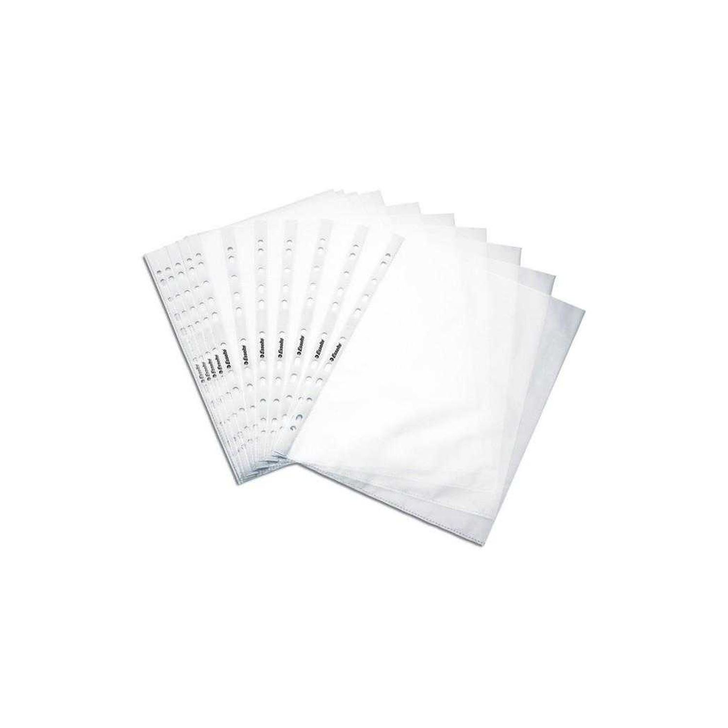 Esselte 7995 A4 Frosted Punched Pockets, 100 Pack