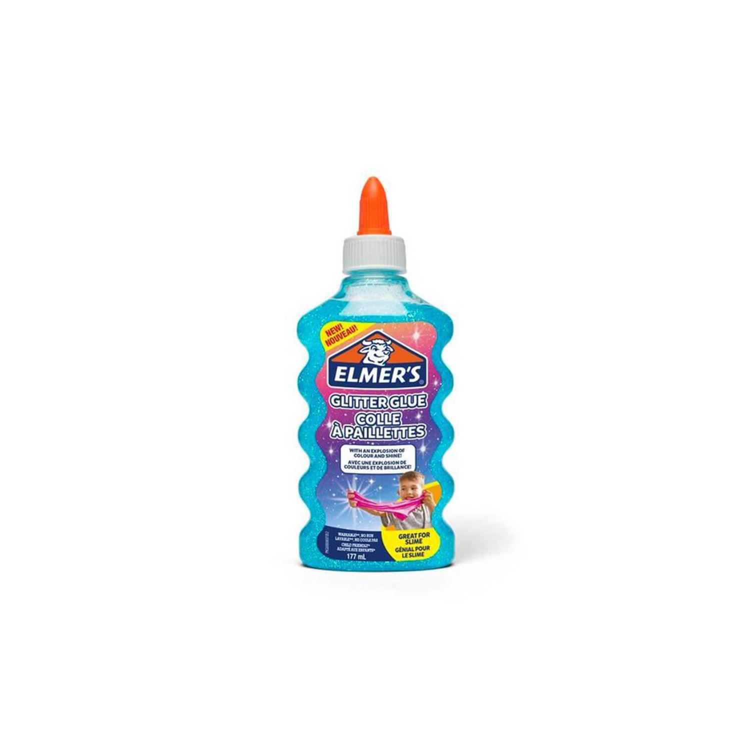Elmer’s Клей с блёстками, синий, 177 мл 2077252