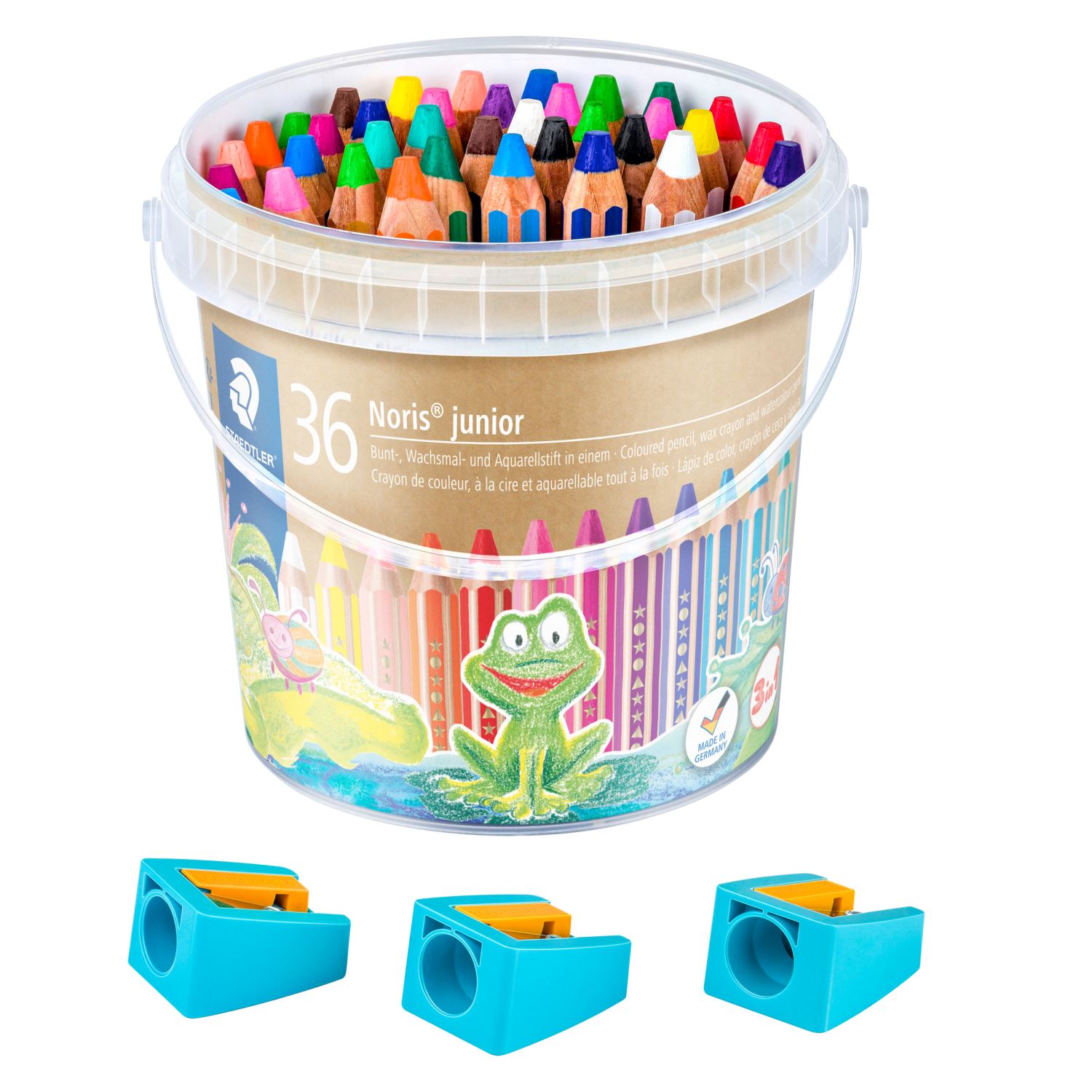 Staedtler Noris junior® 140 3-in-1 Coloured Pencils, 36 Colours