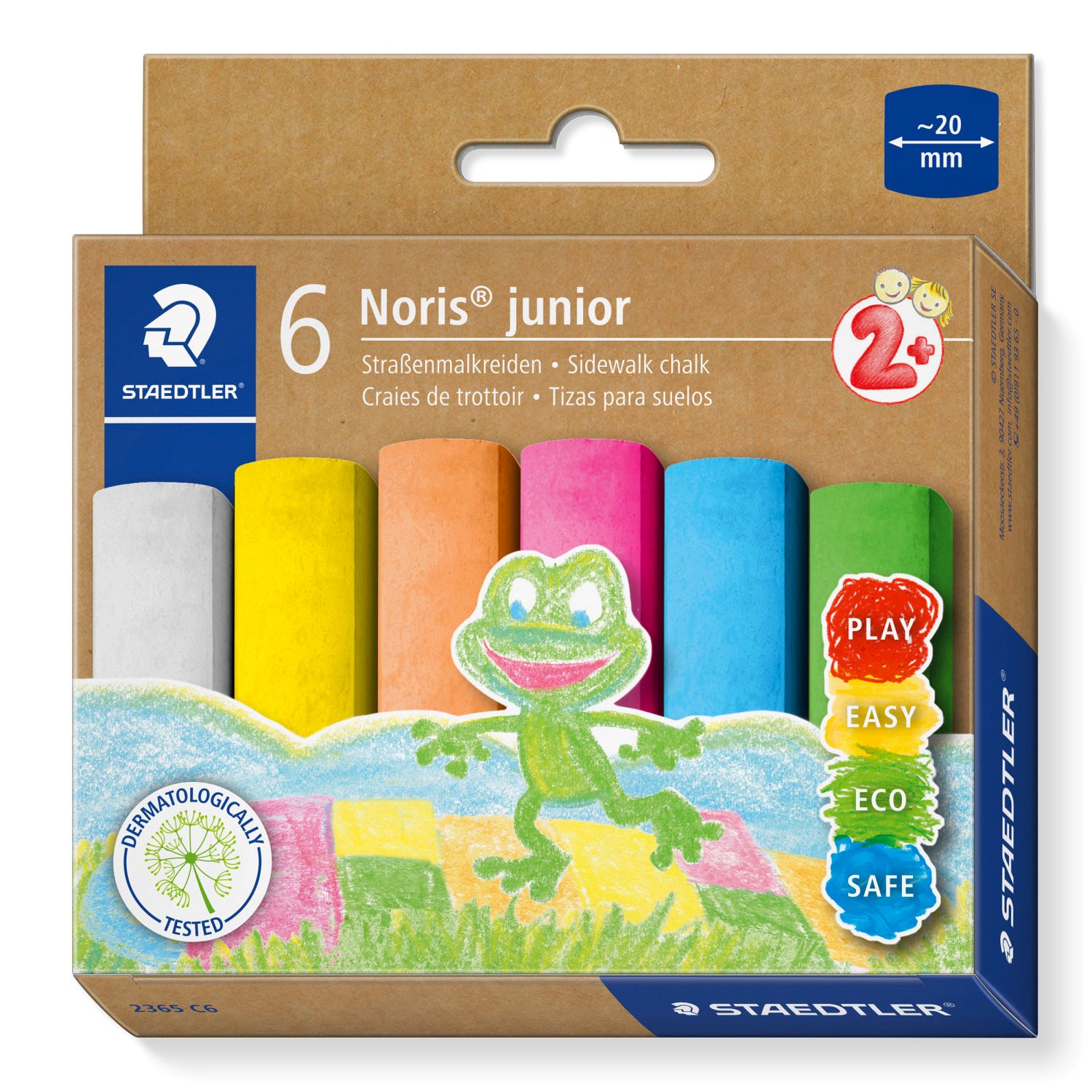 Staedtler Noris® junior 2365 Sidewalk Chalk, 6 Colours