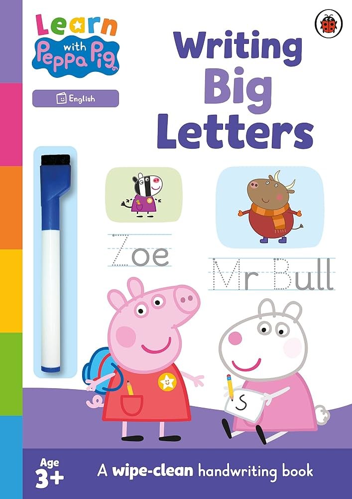 Penguin Readers Learn With Peppa Pig — Writing Big Letters, книга-тренажёр
