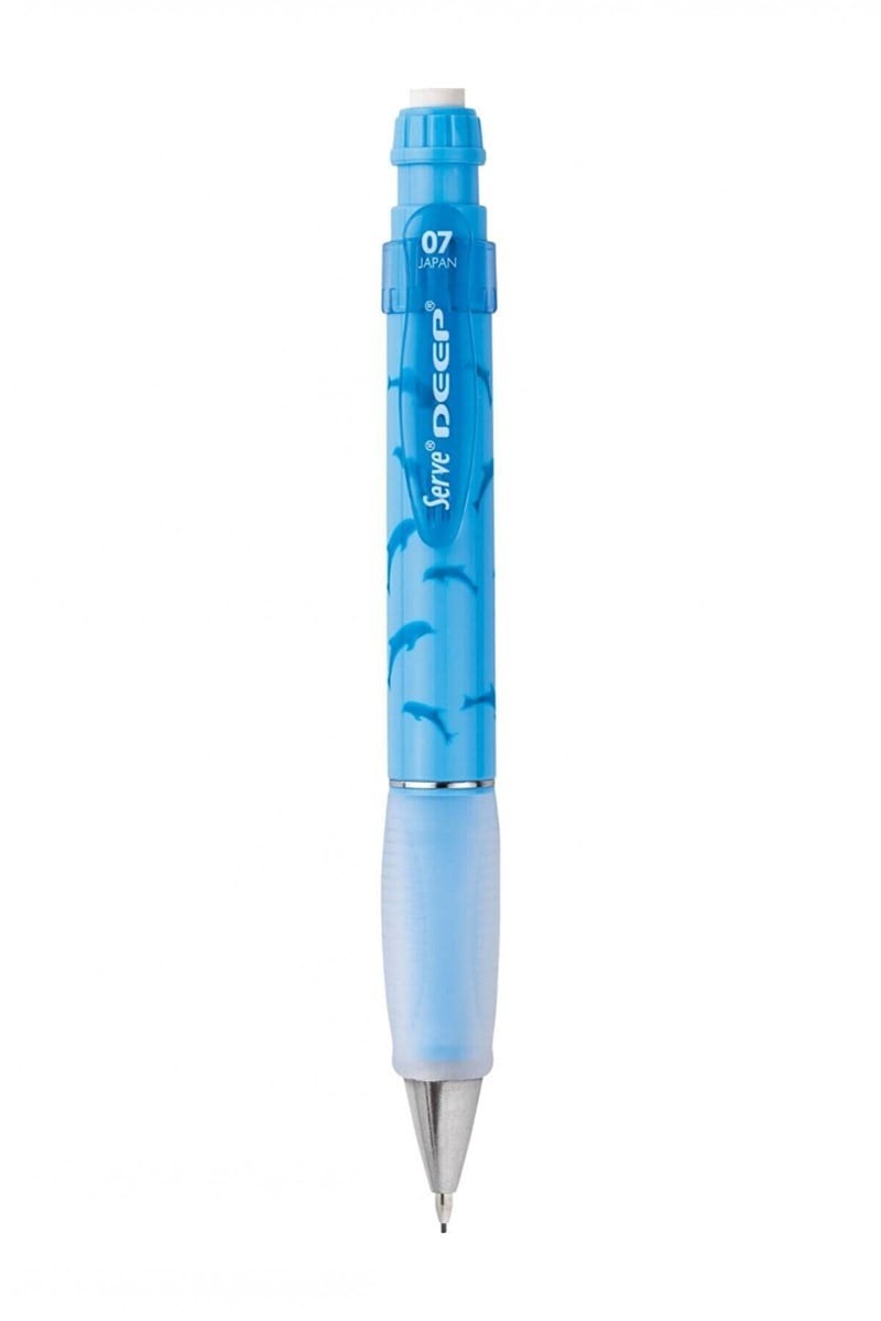 Serve Deep Doğa Mechanical Pencil 0.7 mm, Sky Blue Dolphin