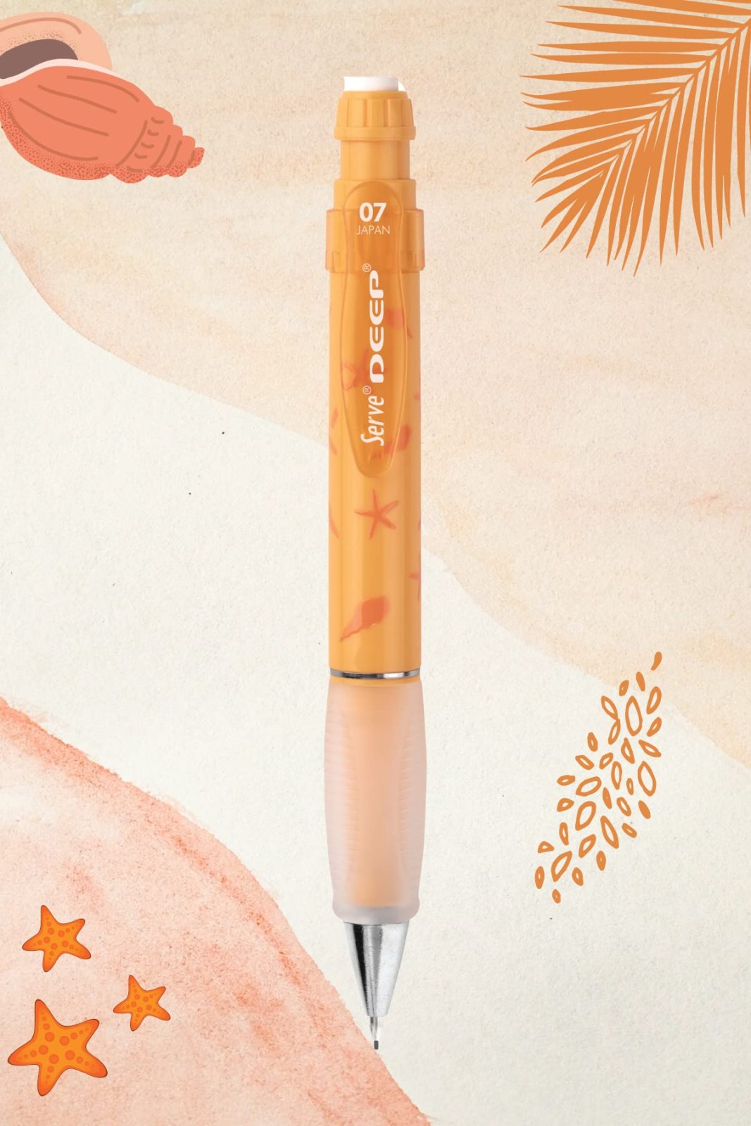 Serve Deep Doğa Mustard Yellow Starfish Mechanical Pencil 0.7 mm