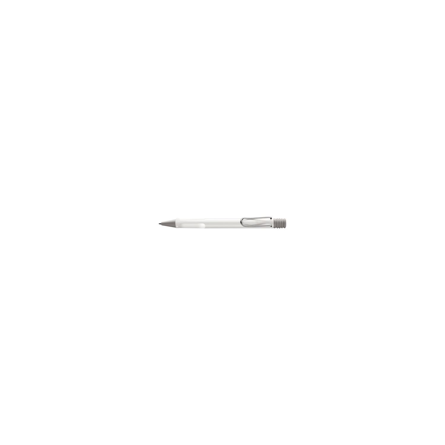 Lamy Safari 219B, белая шариковая ручка с металлическим клипом