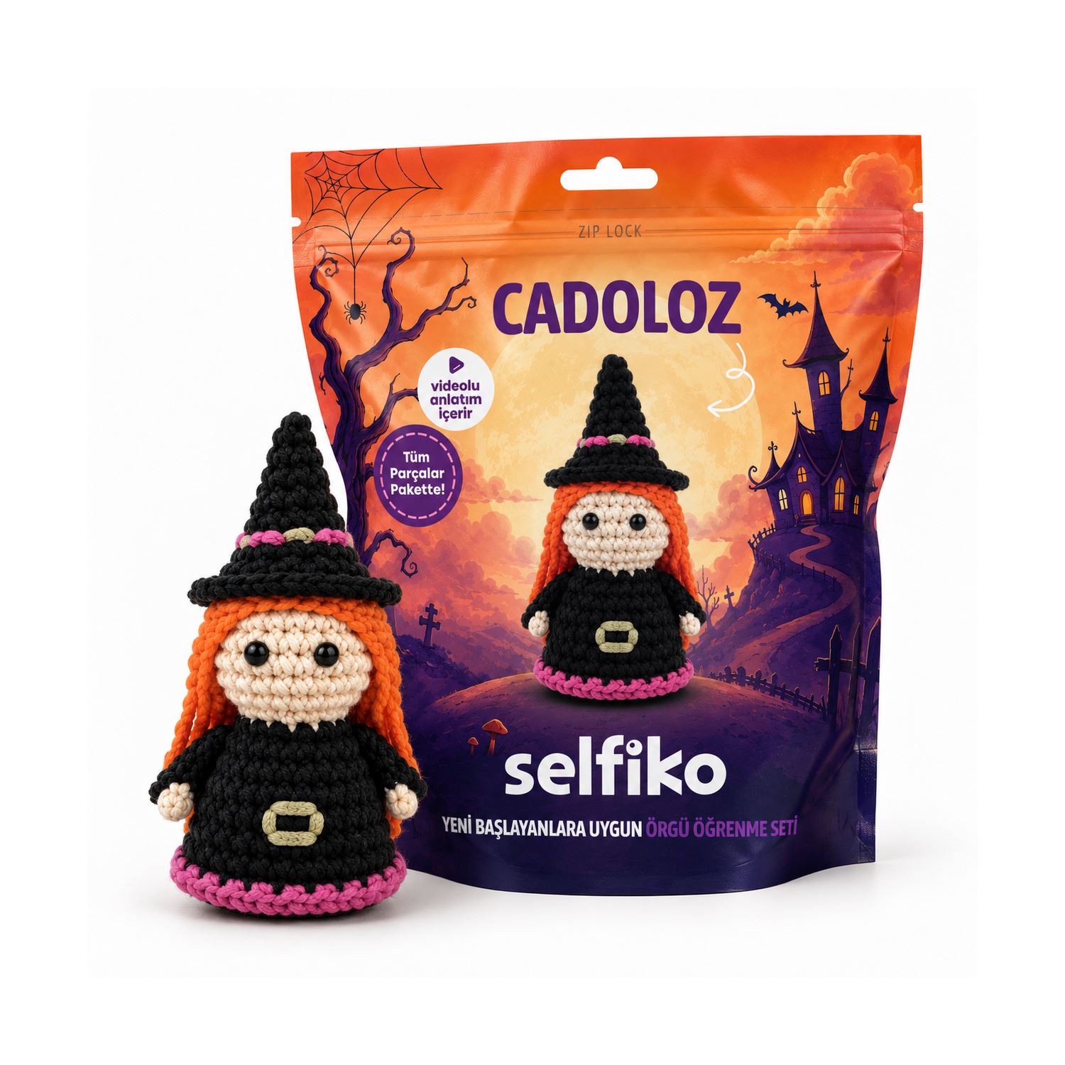 Selfiko Cadoloz Halloween набор для обучения вязанию