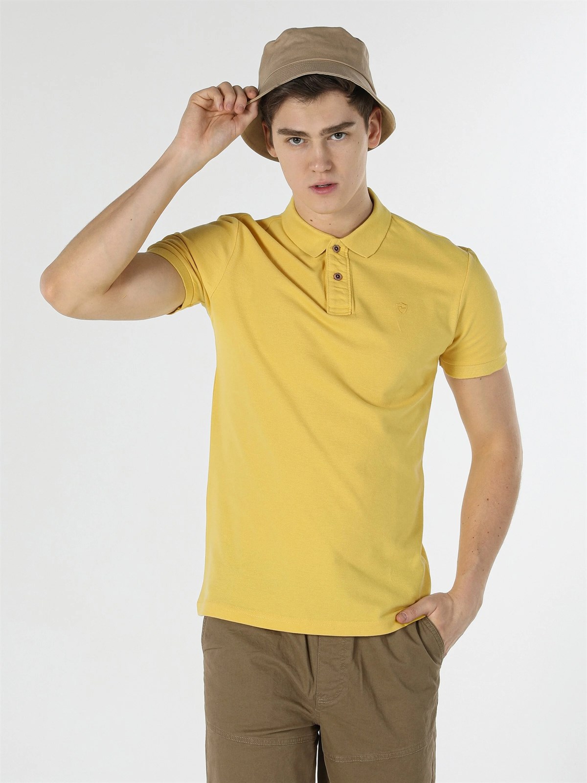 Örme Erkek Polo Yaka Kısa Kol T-Shirt Slim Fit