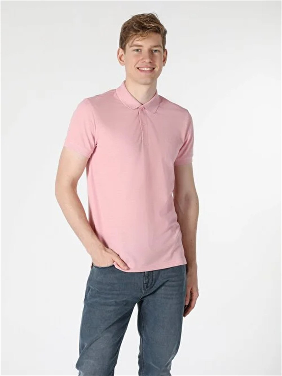 Örme Erkek Polo Yaka Kısa Kol T-Shirt Classic Fit
