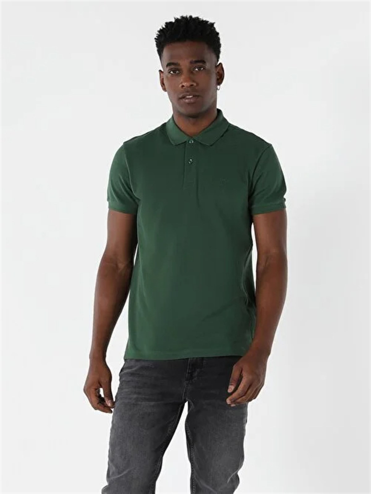 Örme Erkek Polo Yaka Kısa Kol T-Shirt Classic Fit