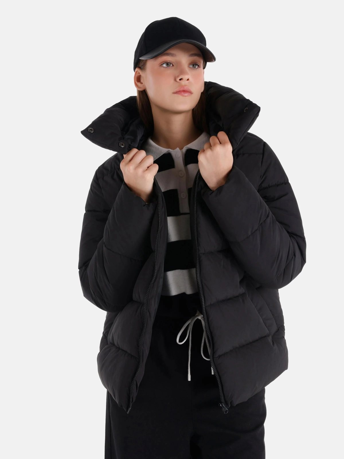 Dokuma Dış Kadın Mont Regular Fit