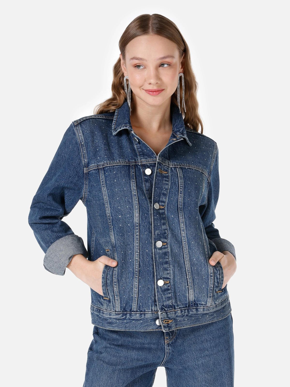 Denim Kadın Ceket Slim Fit