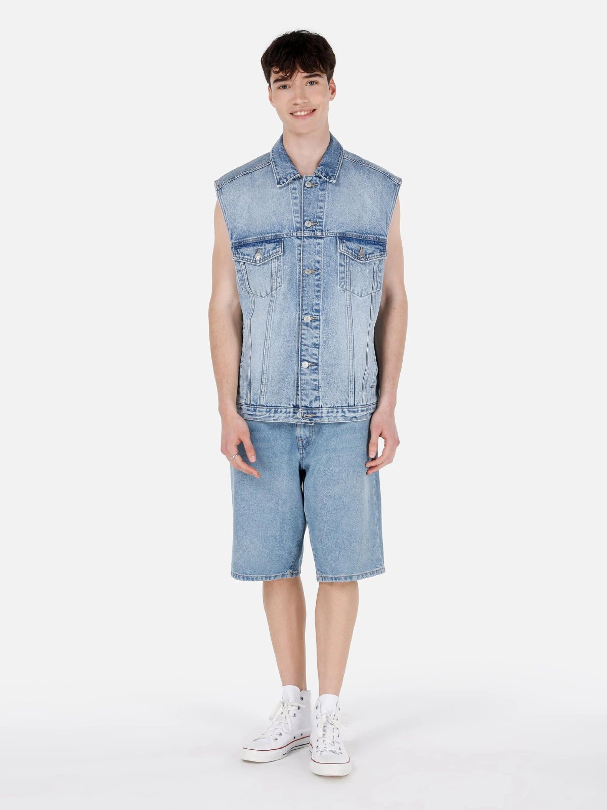 Denim Erkek Şort Loose Fit