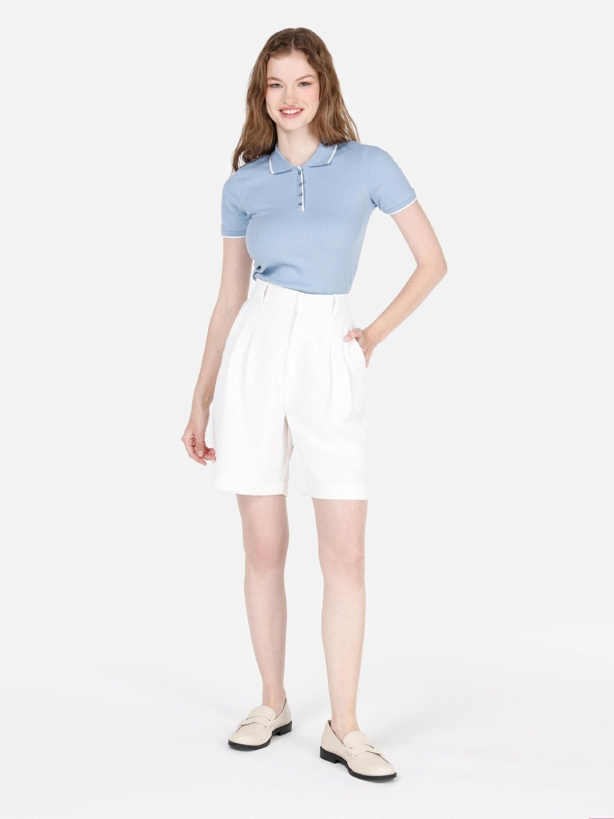 Dokuma Alt Kadın Şort Regular Fit