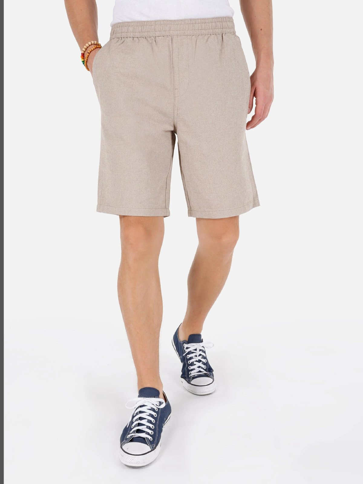 Dokuma Alt Erkek Şort Regular Fit