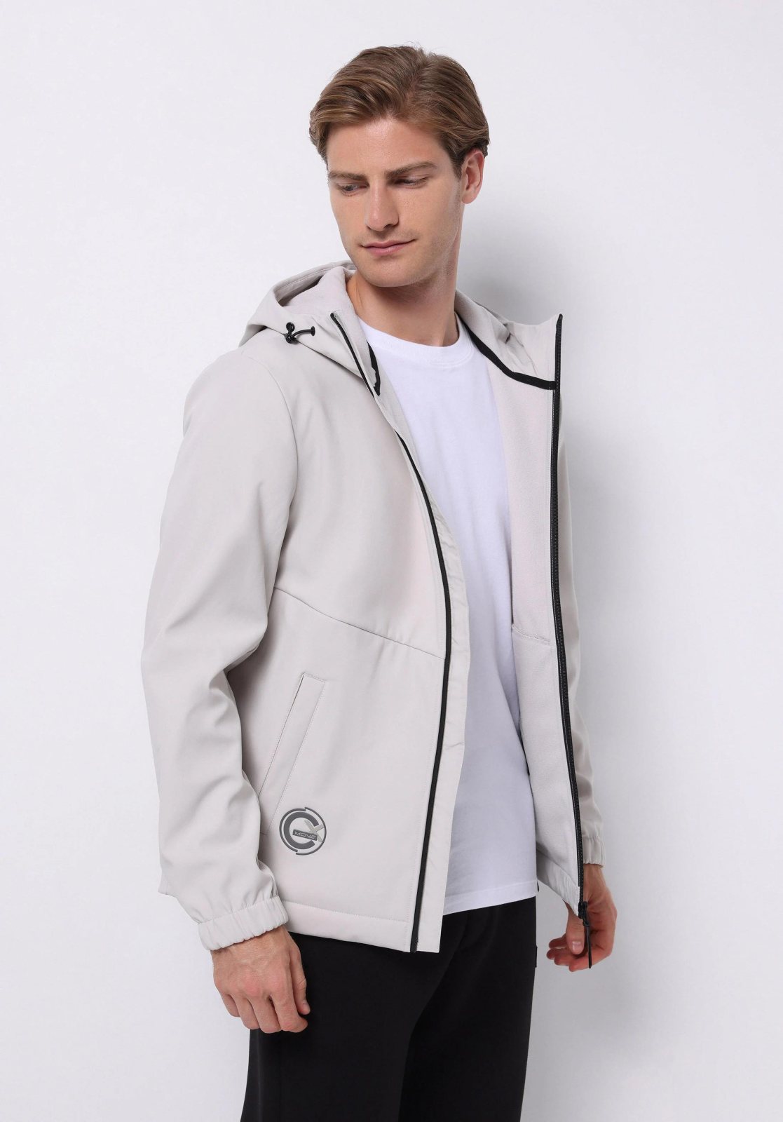 Dokuma Dış Erkek Yağmurluk Slim Fit