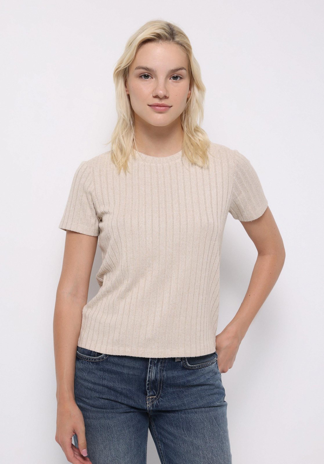 Örme Kadın Kısa Kol Kazak Regular Fit