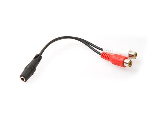 S-link SL-358 15cm 3.5F to 2 RCA F Stereo Cable