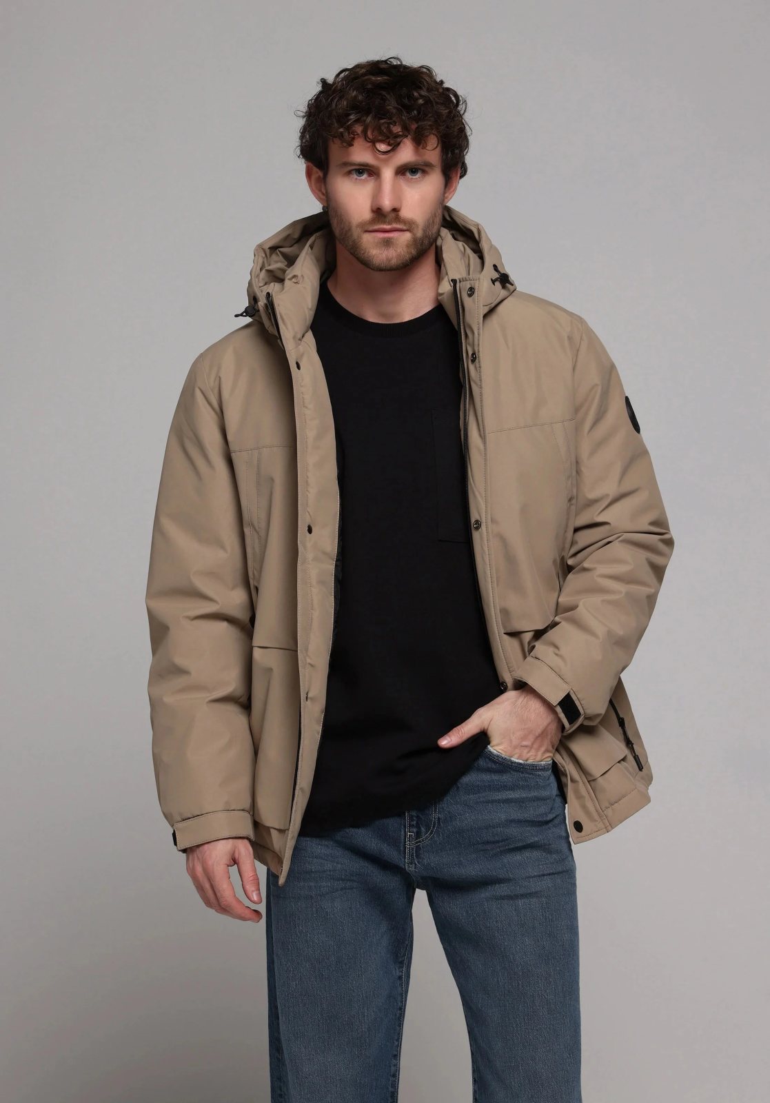 Dokuma Dış Erkek Mont Regular Fit