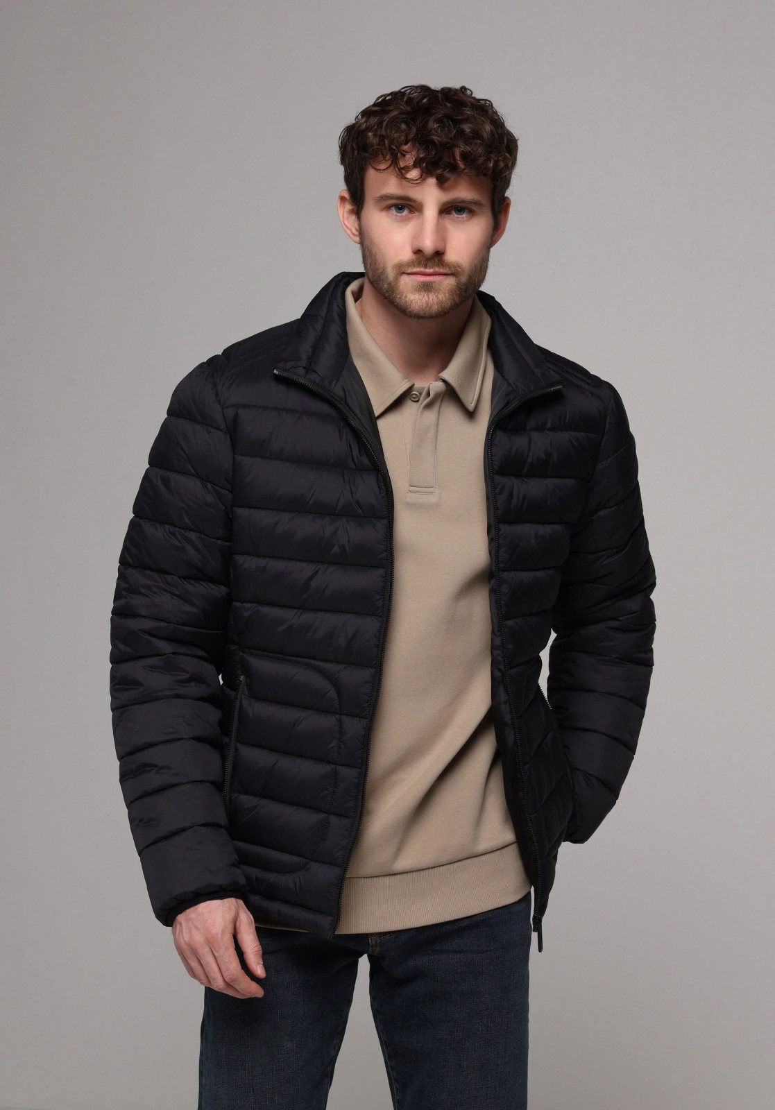 Dokuma Dış Erkek Mont Slim Fit