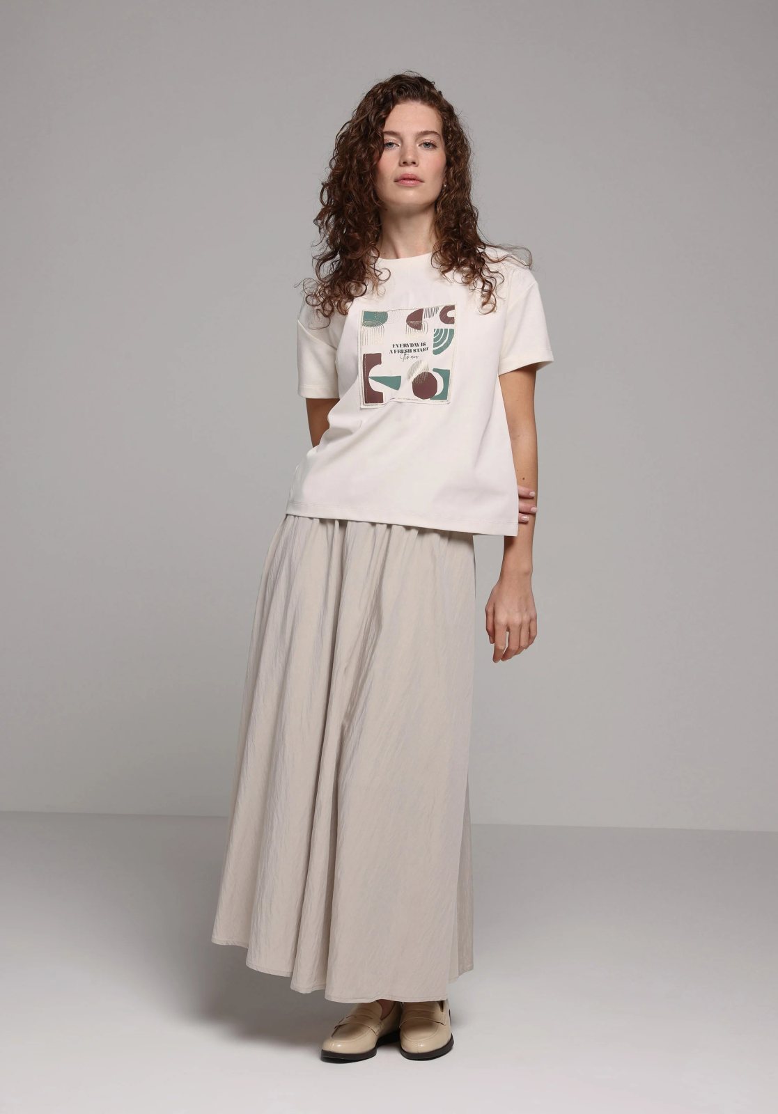 Dokuma Alt Kadın Etek Maxi Length