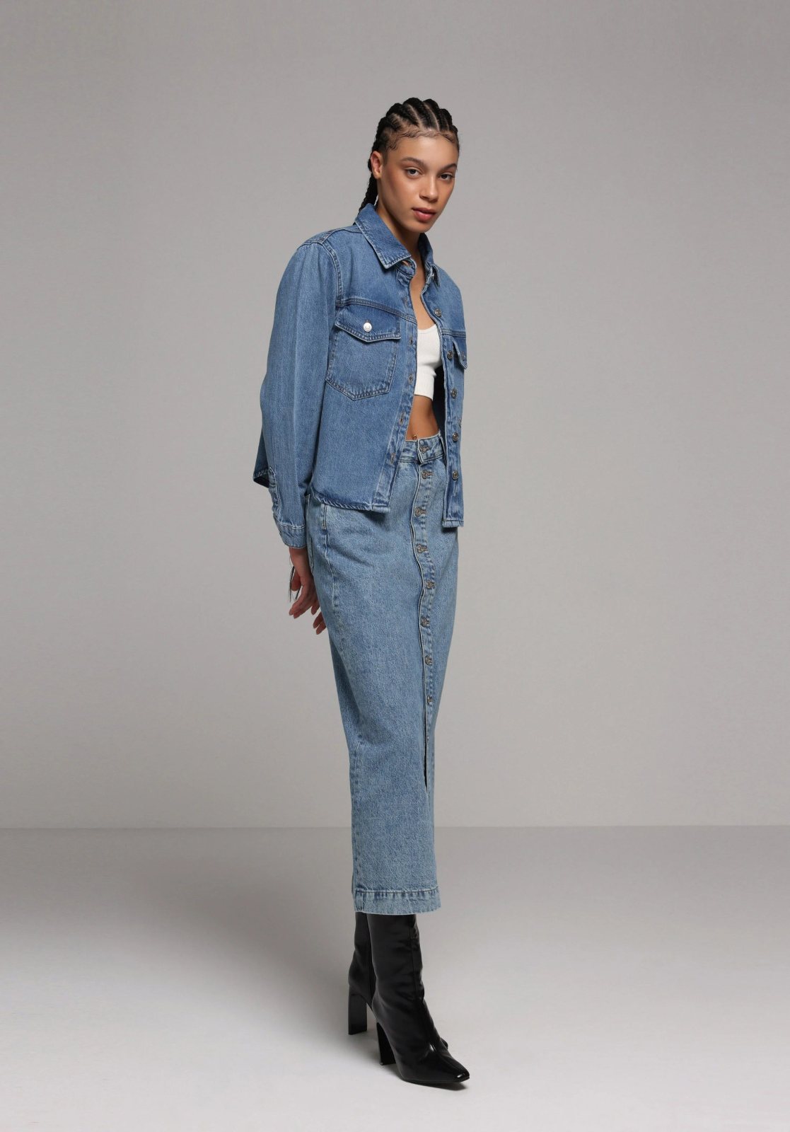 Denim Kadın Etek Slim Fit