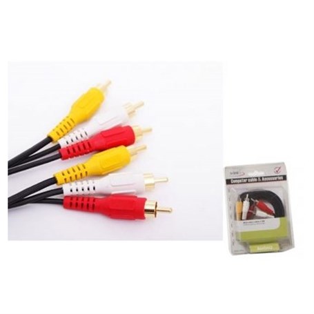 S-link SLX-681 1.5m 3'LÜ RCA Video Kablo