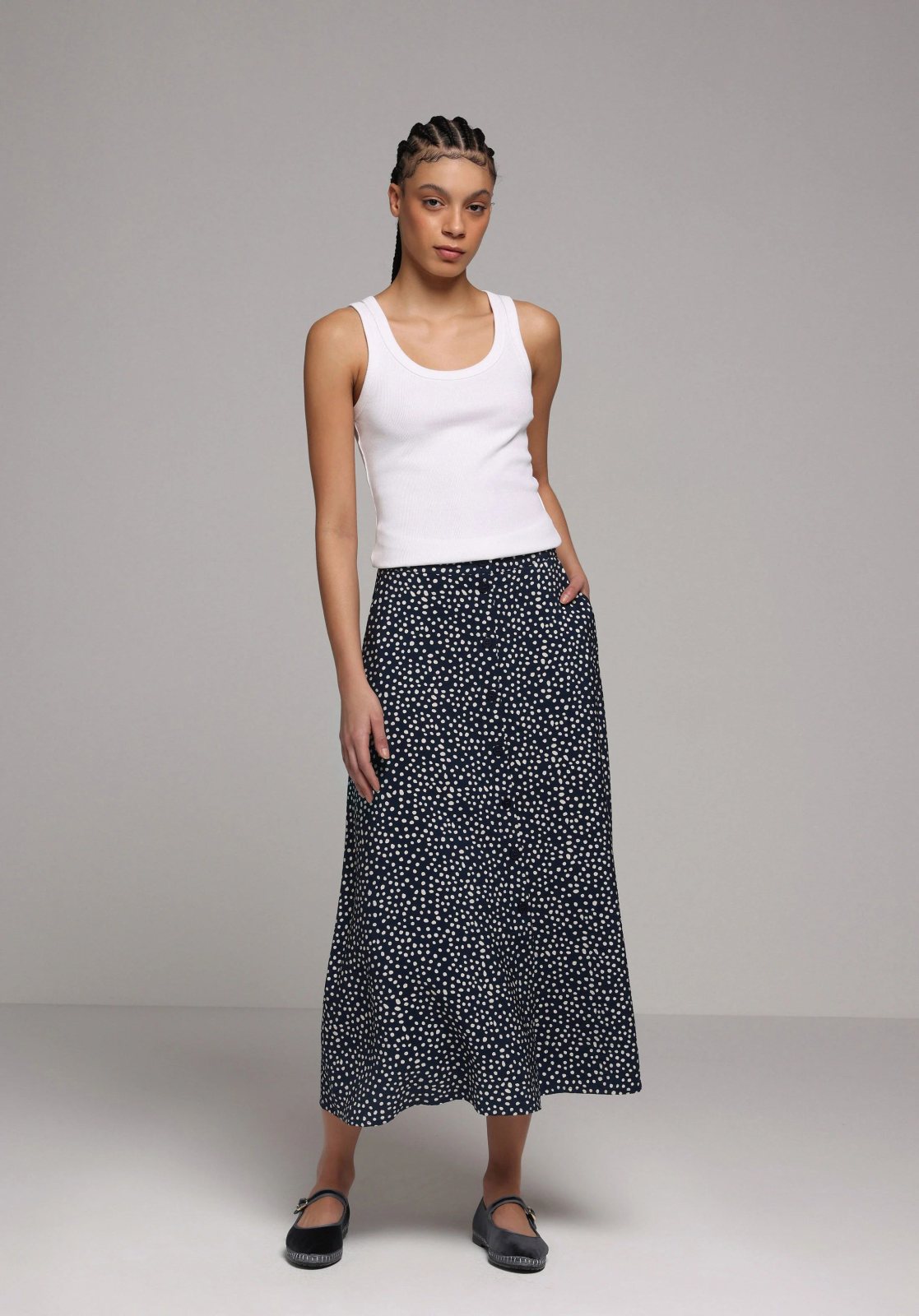 Dokuma Alt Kadın Etek Maxi Length