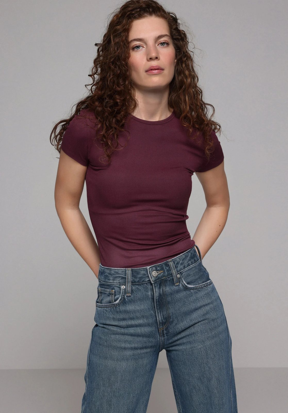 Örme Kadın Kısa Kol T-Shirt Slim Fit
