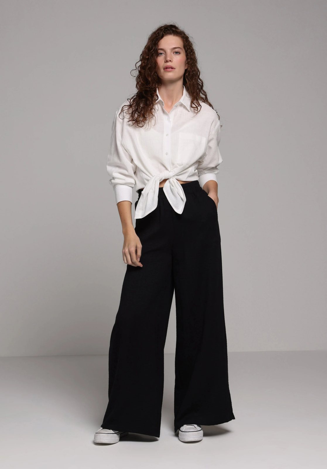 Dokuma Alt Kadın Pantolon Regular Fit