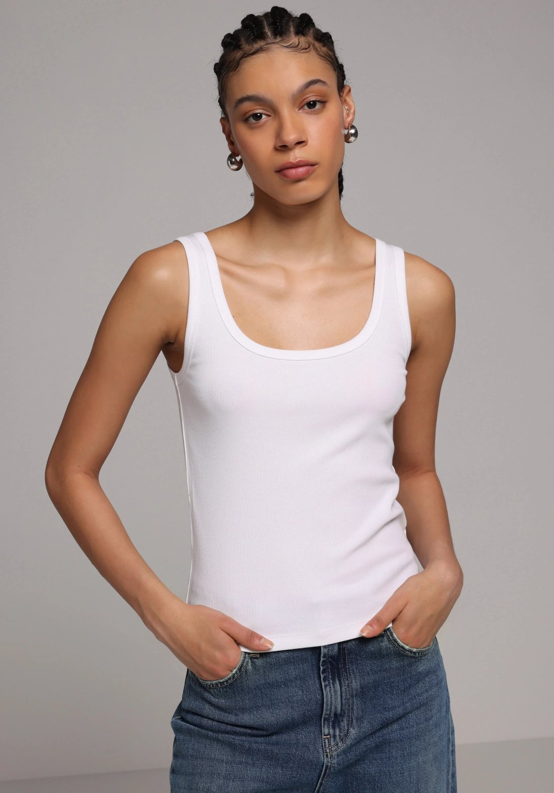 Örme Kadın Atlet Slim Fit