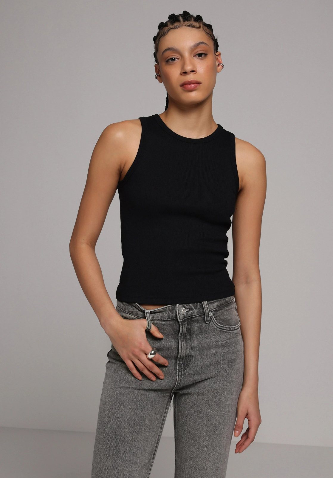 Örme Kadın Atlet Slim Fit