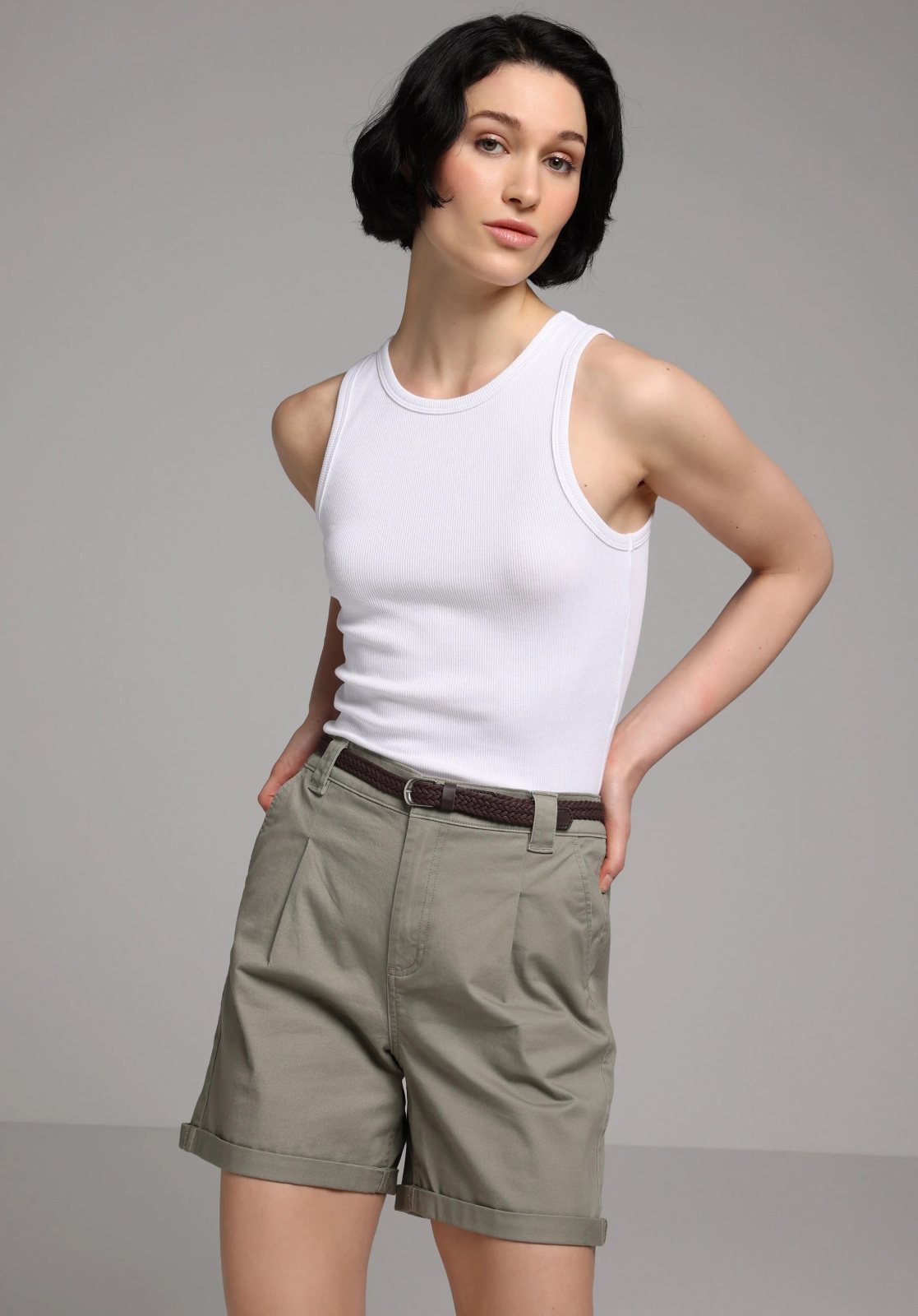 Dokuma Alt Kadın Şort Regular Fit