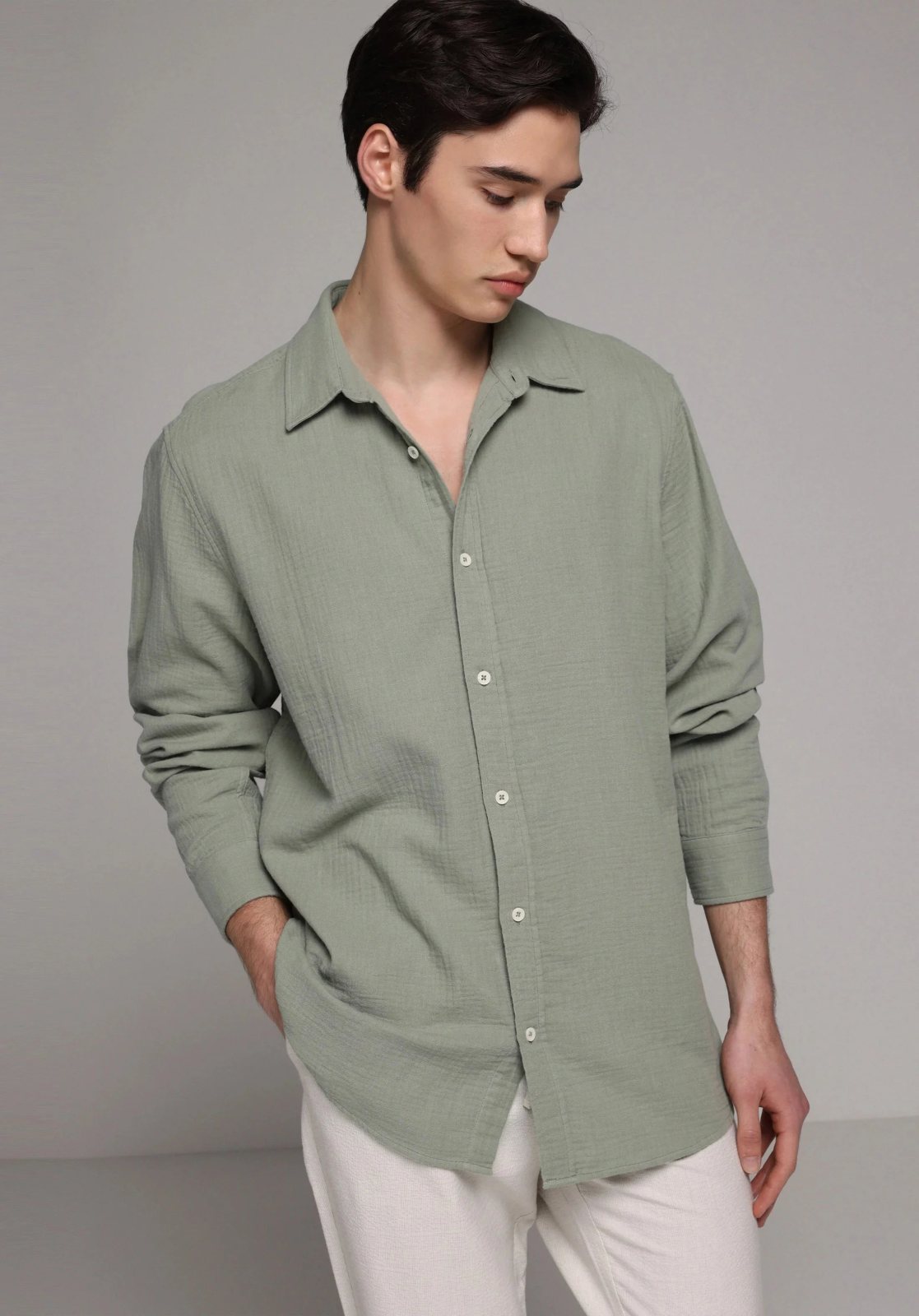 Colins 9663 Relaxed Fit Long-Sleeve Men's Shirt