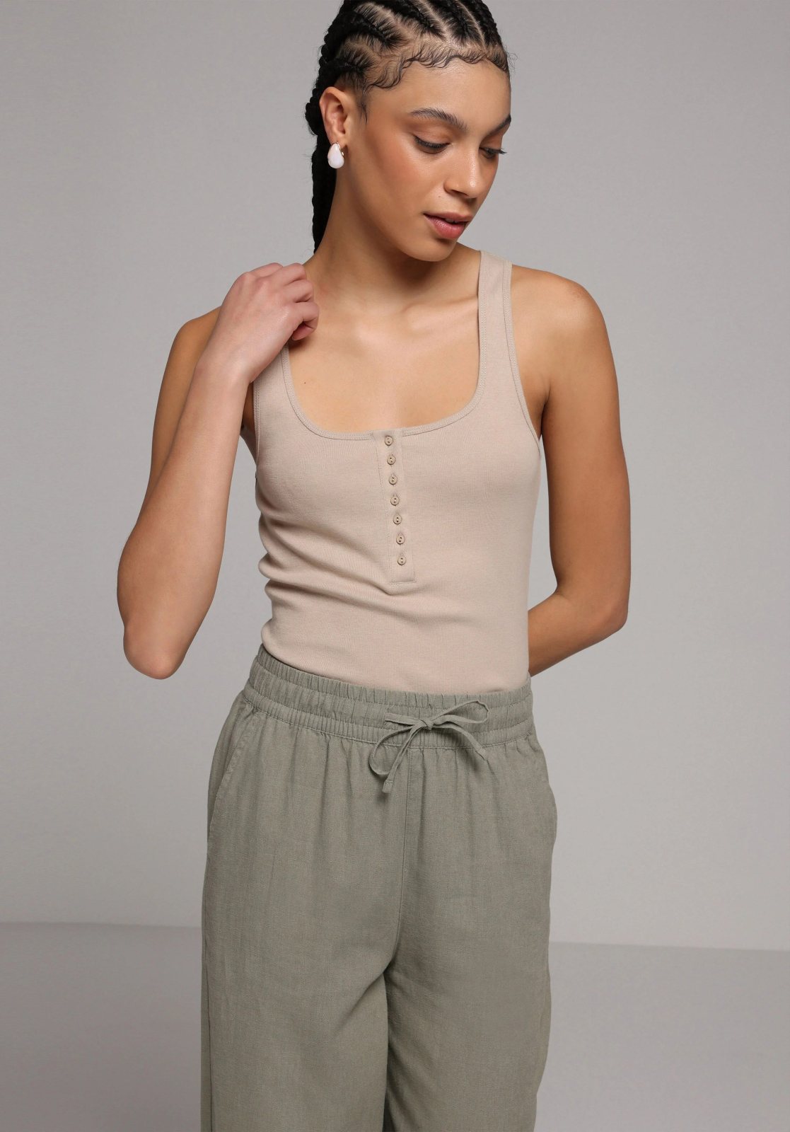 Örme Kadın Atlet Slim Fit
