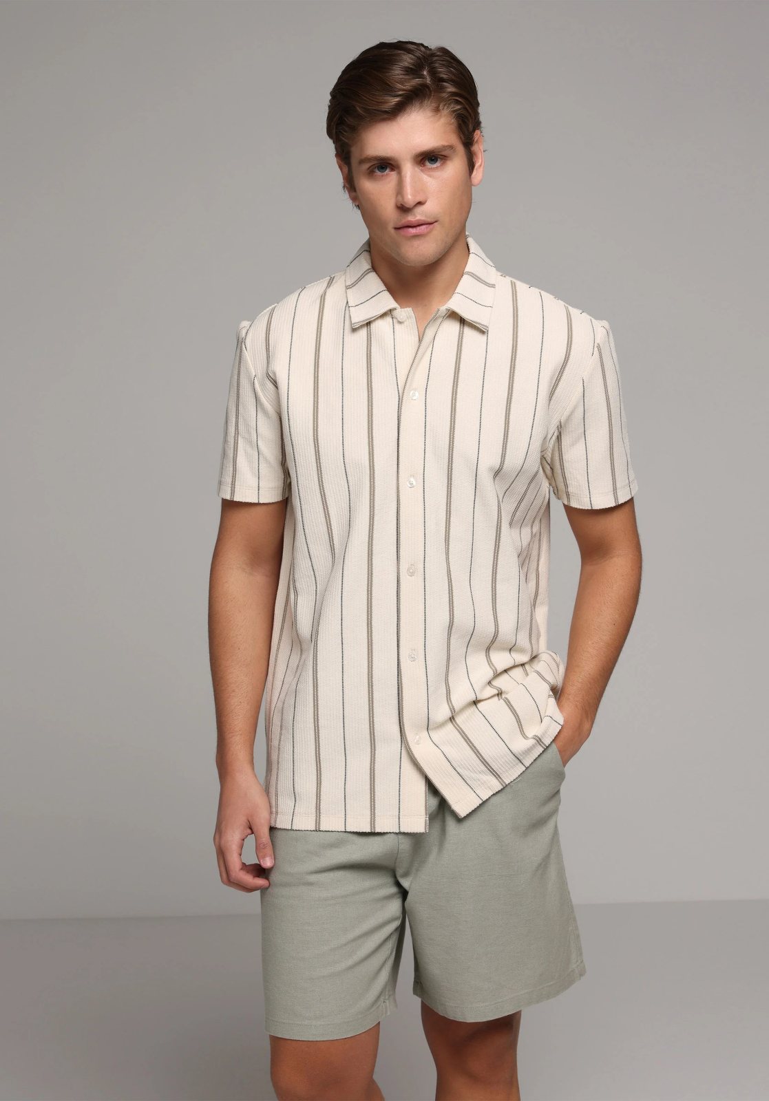 Örme Erkek Yakalı Kısa Kol T-Shirt Regular Fit