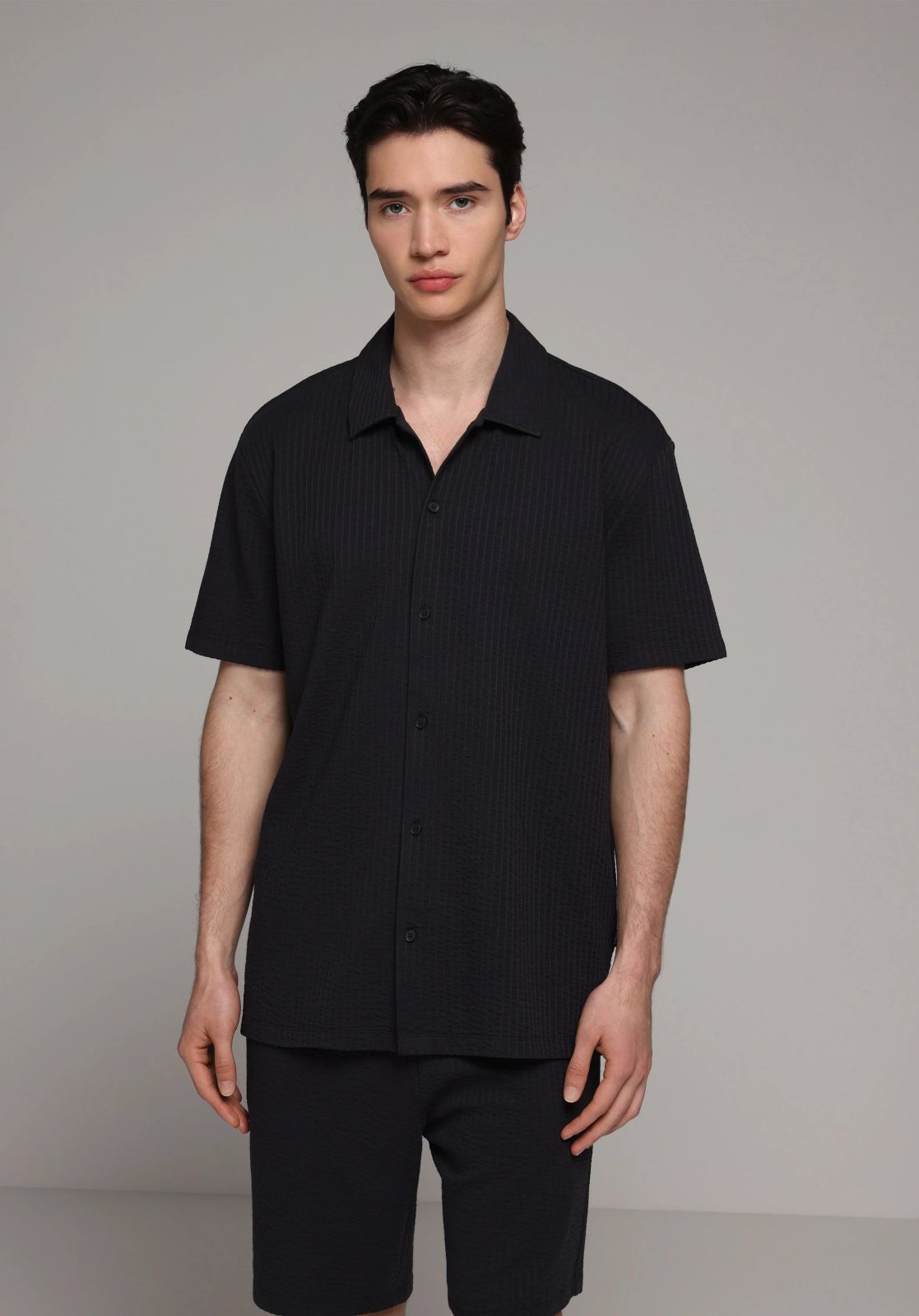 Örme Erkek Yakalı Kısa Kol T-Shirt Regular Fit