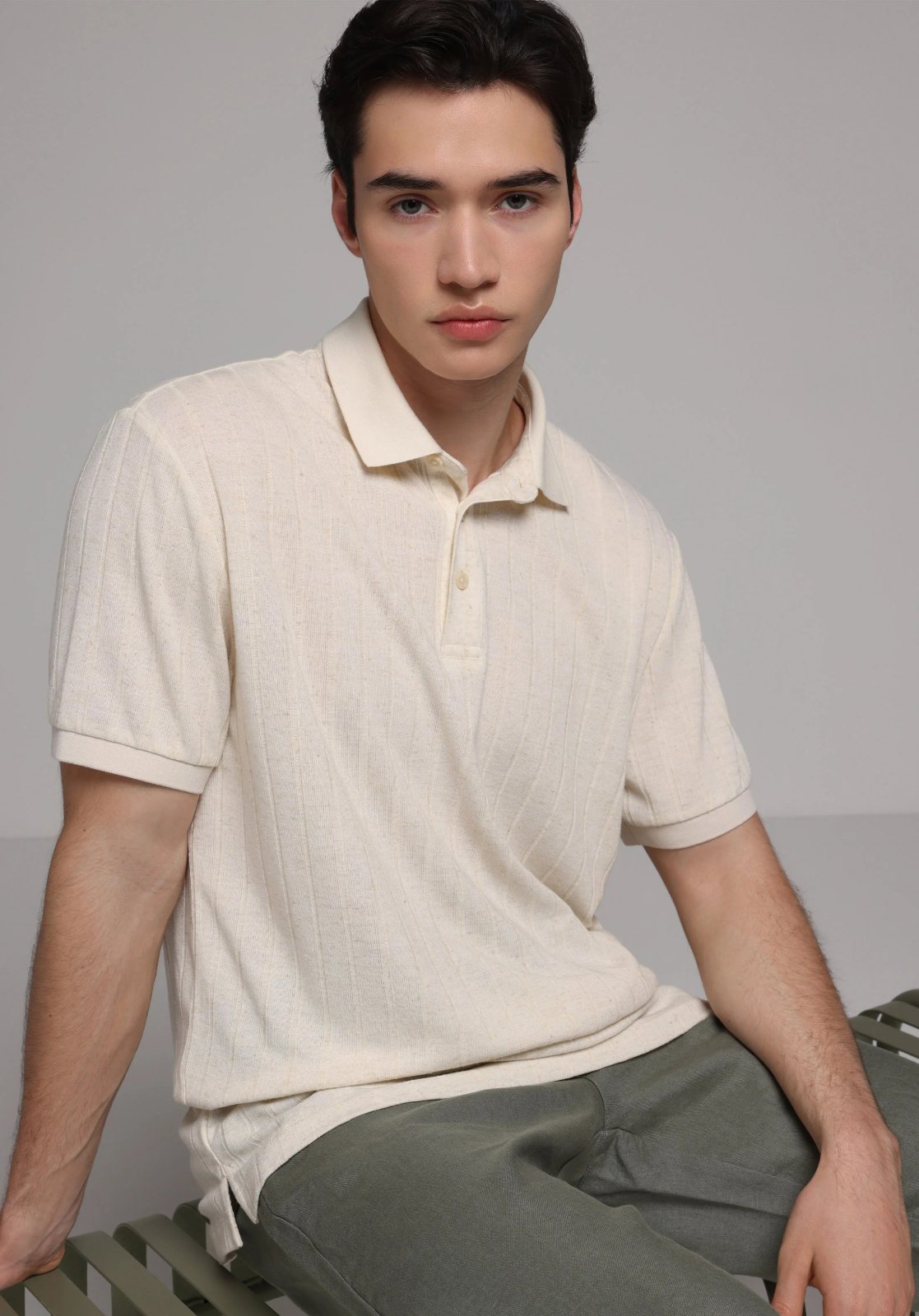 Örme Erkek Yakalı Kısa Kol T-Shirt Regular Fit