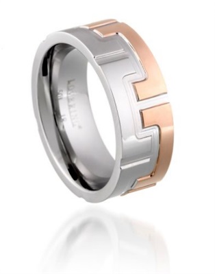 Love Ring LVR501-28 Silver/Rose Ring