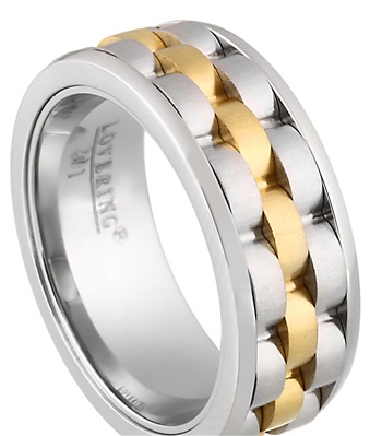 Love Ring LVR201-12 Серебристо-золотое кольцо