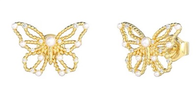 Guess JGUJUBE06123JWYGTU Gold-Tone Butterfly Earrings