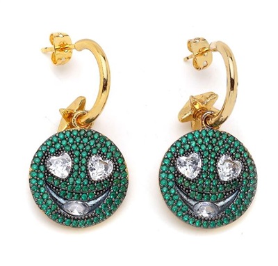 Mon Reve Pumpian Earrings EMR22K113 Green Gold