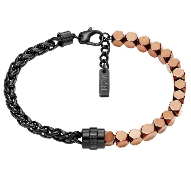 Diesel DJDX1648-931 Black/Rose Gold Bracelet