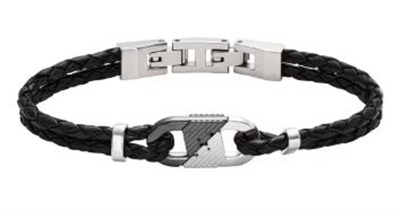 Emporio Armani AJEGS3171-040 Black/Silver Bracelet