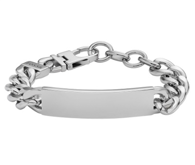 Fossil JF04155-040, серебристый браслет