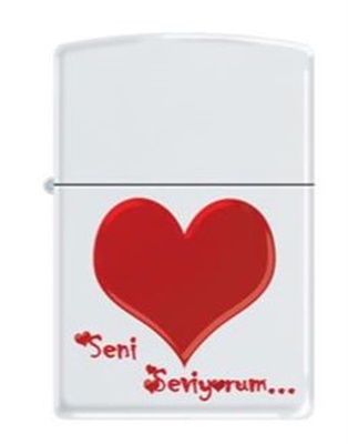 Zippo Design 45-SENI Seviyorum Z-CI007301-214 Çakmak (214-001030) Beyaz