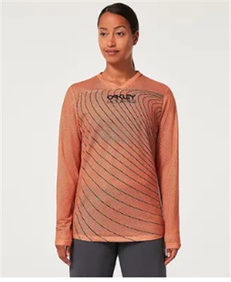 Oakley Wmns Factory Pilot RC LS Jerse FOA500385 T-Shirt Turuncu 73K