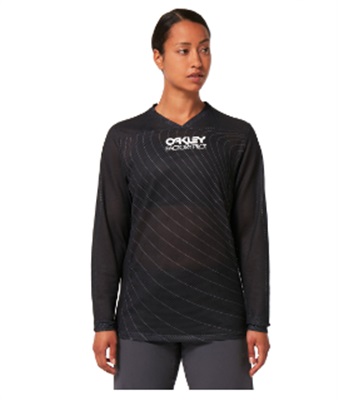 Oakley Wmns Factory Pilot RC LS Jerse FOA500385 T-Shirt Siyah 02E