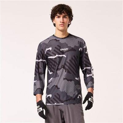Oakley Ride Free LS Jersey FOA404505 футболка чёрно-серая 9UW